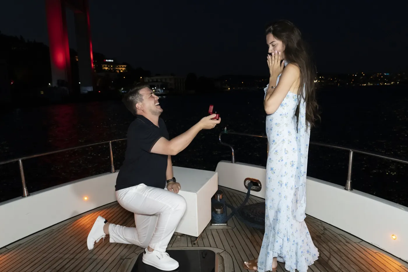 Marriage Proposal on a Yacht